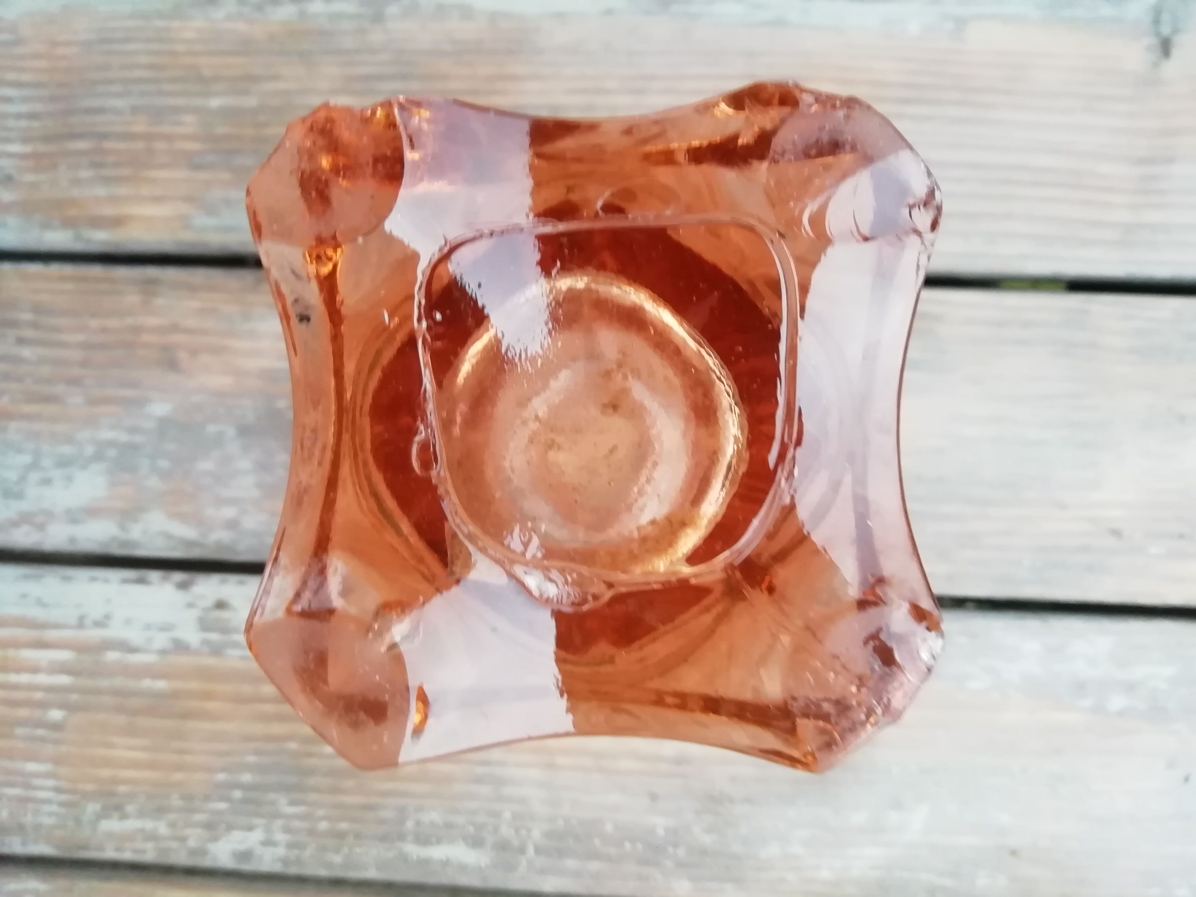 Pink glass vase