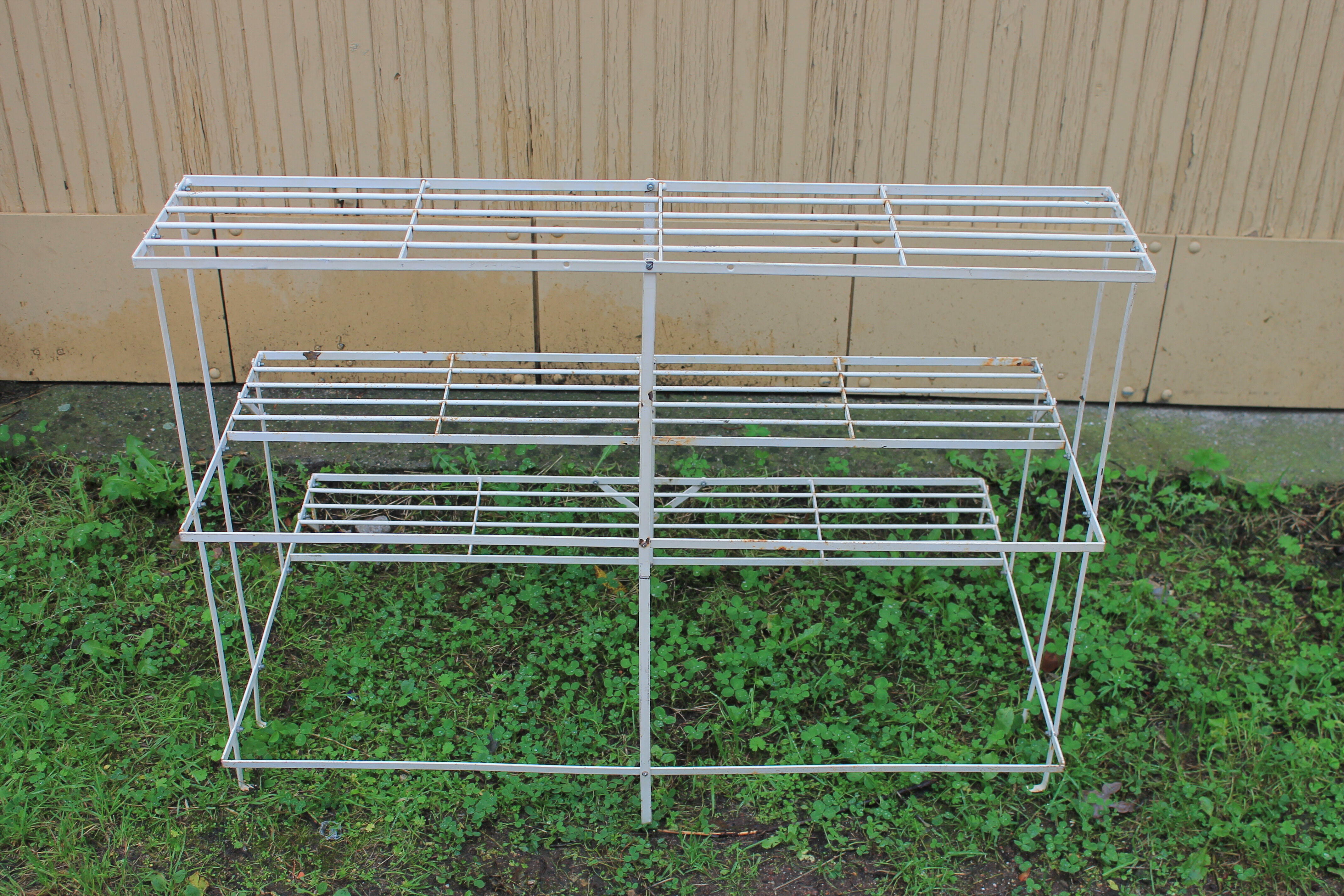 Florist gardener on stairs