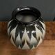 Vase en grès XXe poterie de Hohwiller décor géométrique