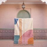 Traditional handwoven Beni Ourain rug from the Atlas, size 1.5/2.5 m.