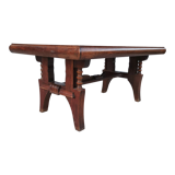 Brutalist art deco style oak table