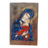 Enameled ceramic icon signed Michel Folscheid - Enamels of Saint Michel du Roc
