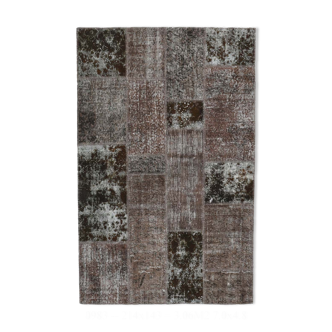 4x7 Brown & Brown Patchwork Rug 214	x143Cm