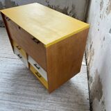Furniture chest of drawers two-tone 60s