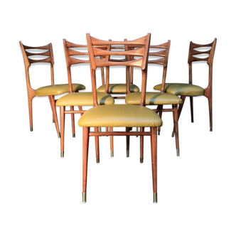 Stella, suite of 6 chairs design 1960