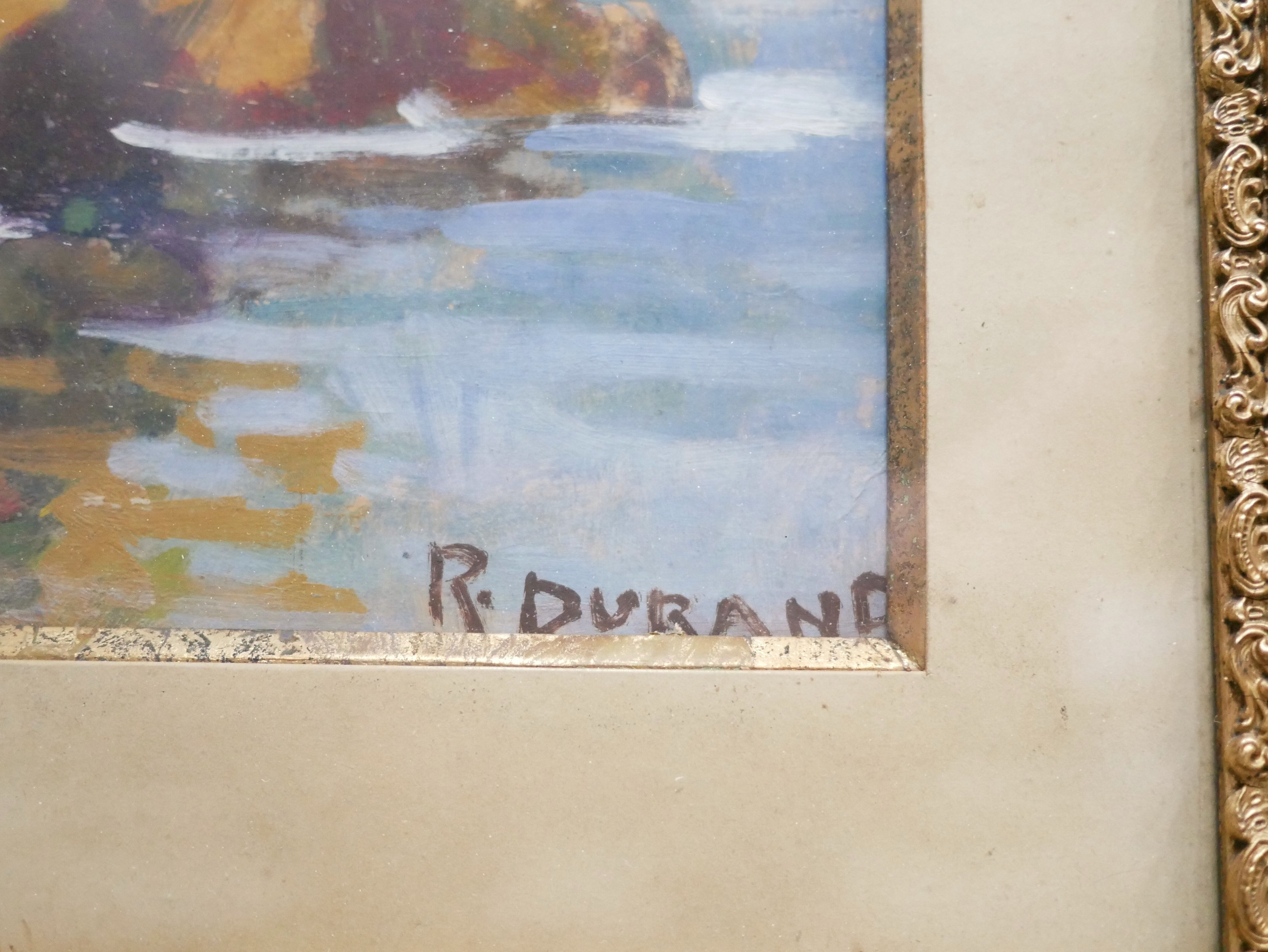 Tableau vintage, peinture signée R. Durand