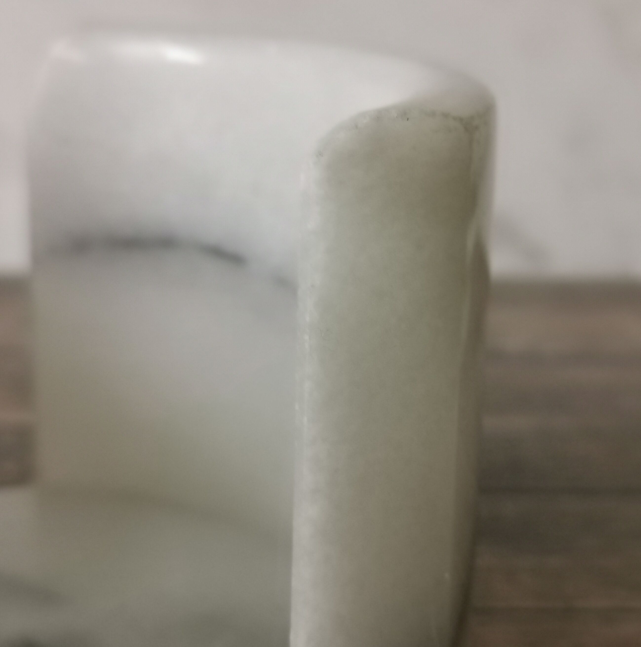 Ashtray and marble under glass