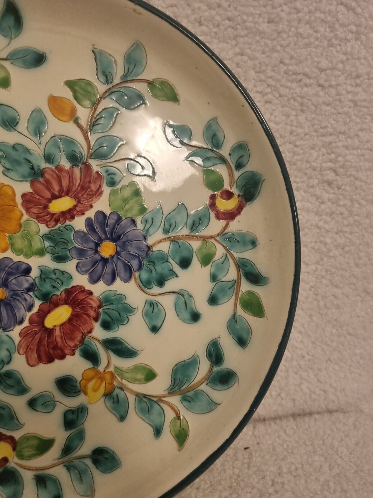 Round dish Cérard Monaco floral decoration