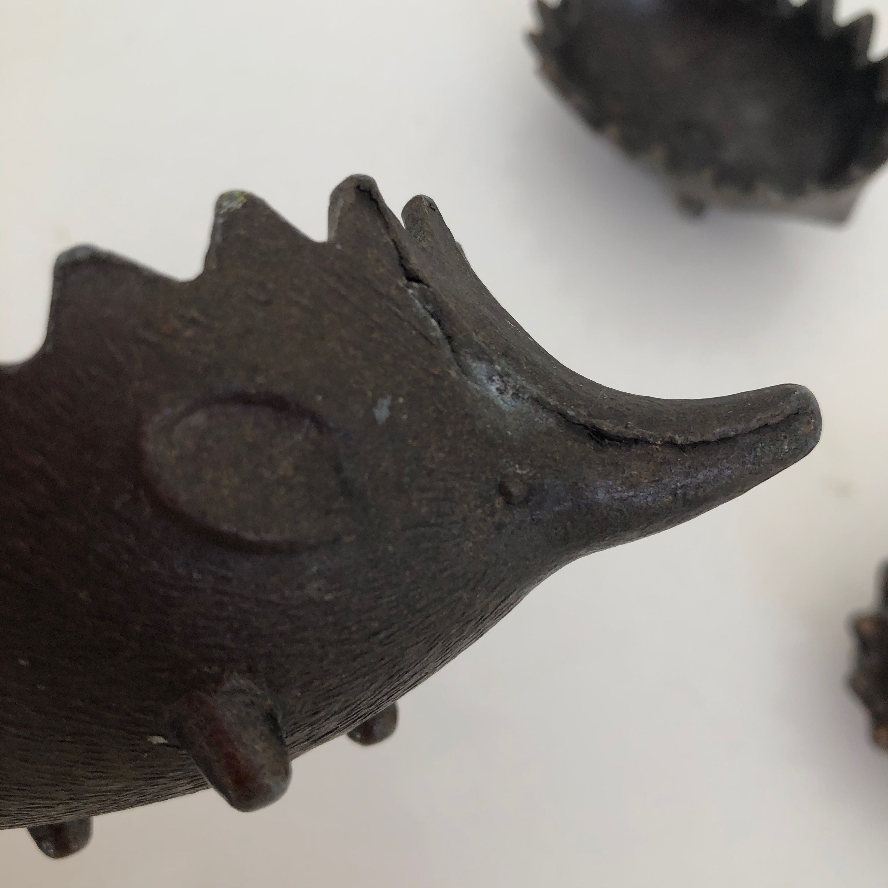 Hedgehog ashtrays by Walter Bosse for Hertha Baller vintage 1950