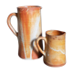 Duo de pichets de potier en grès émaillé vintages