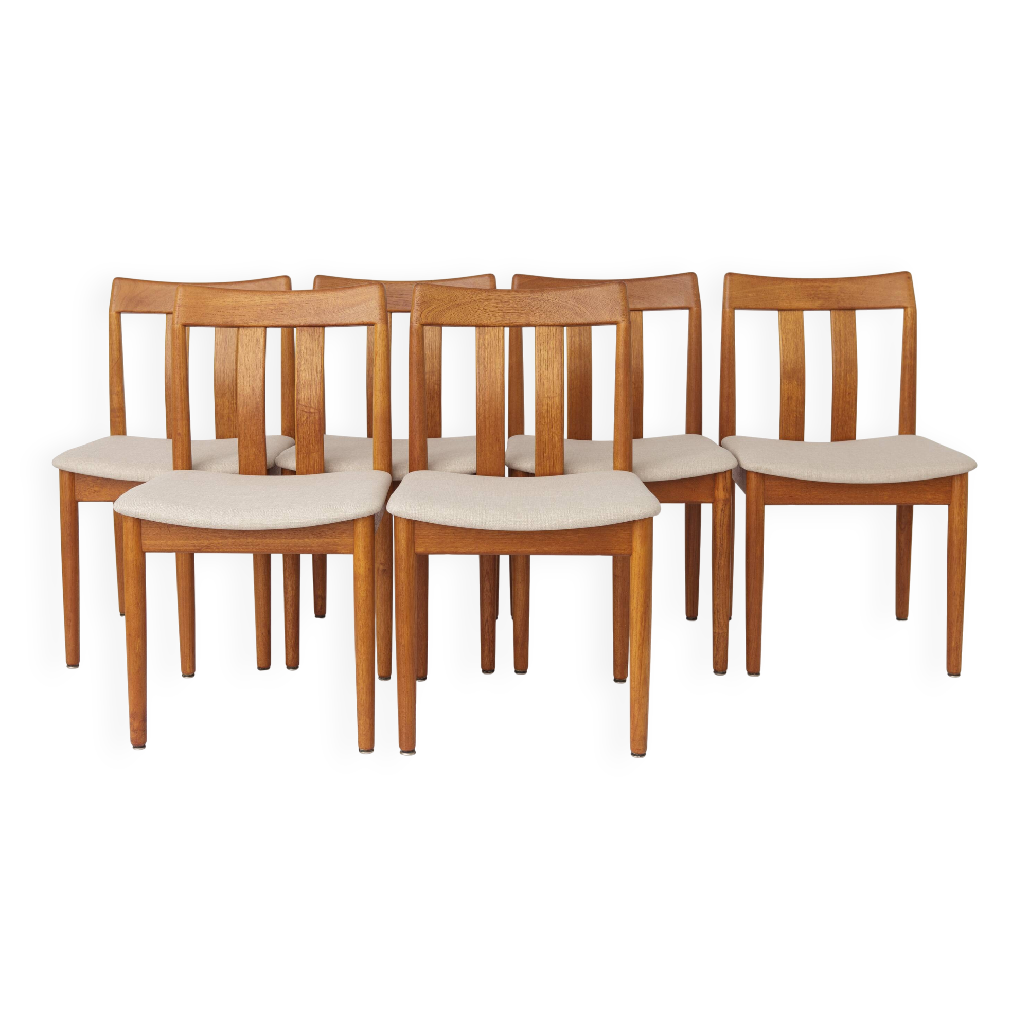 6 Danish Teak Chairs, 1960s – Vamdrup Stolefabrik – Mid Century Modern Dini