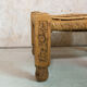 Ethnic teak and rope tabouret