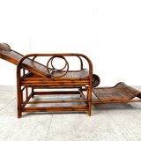 Mid century rattan and bamboo garden chair, 1950s