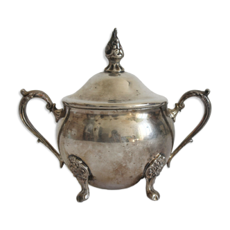 Old silver metal sugar bowl Viners