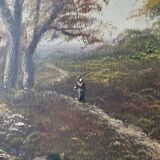 Tableau ancien paysage signé