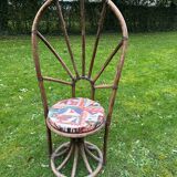Set of 6 vintage rattan chairs