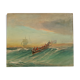 Fishing boat in the Mediterranean, oil by François Gautier