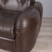 Pair of vintage 1970s brown leather armchairs designed by Ceriotti