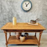 Antique drapers table side table kitchen island oak