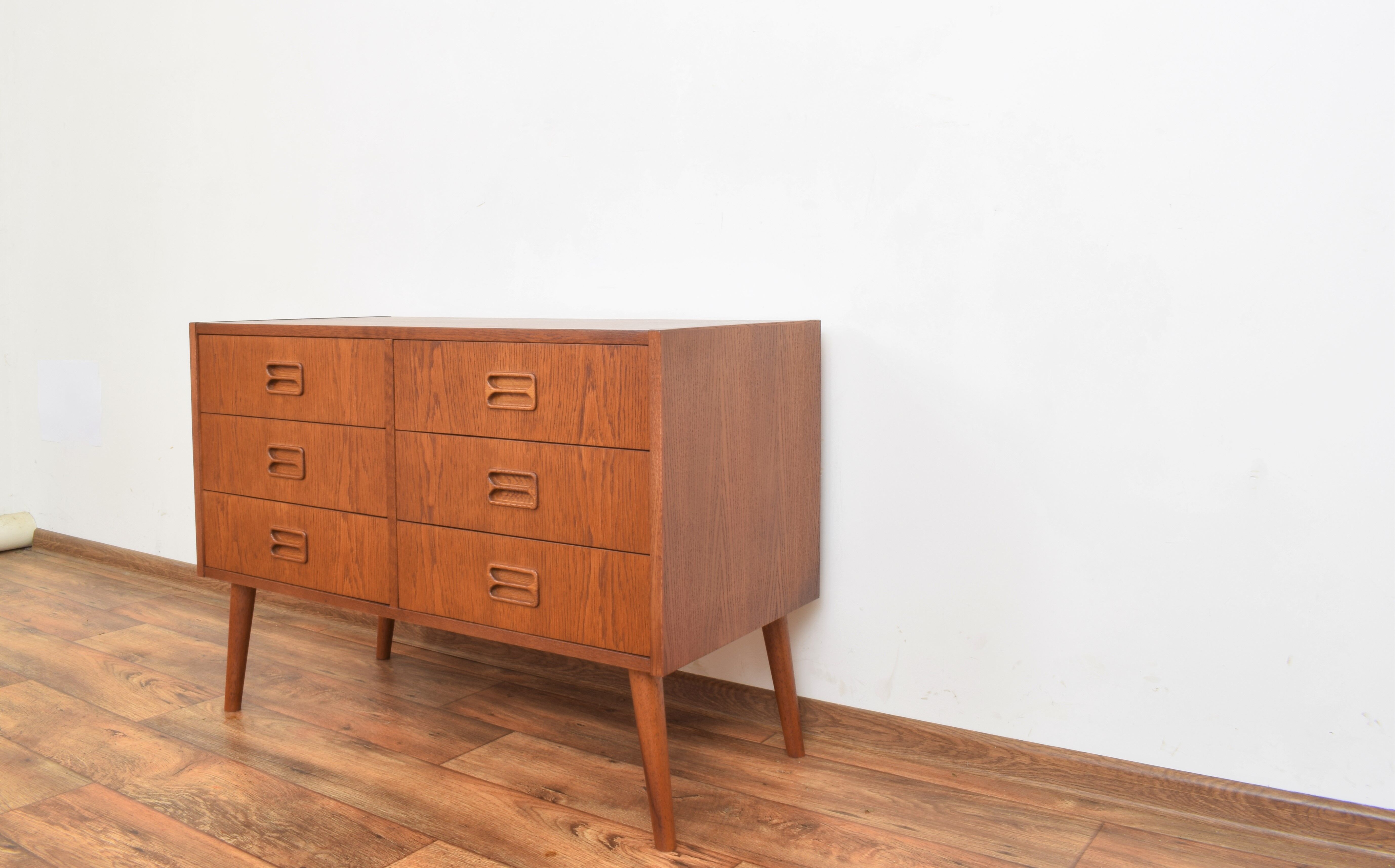 Danish oak chest of drawers
