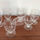 Set of 7 engraved crystal glasses