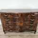 Chippendale chest of drawers in walnut burl, 1940s