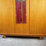 1960s varnished wardrobe with mirror