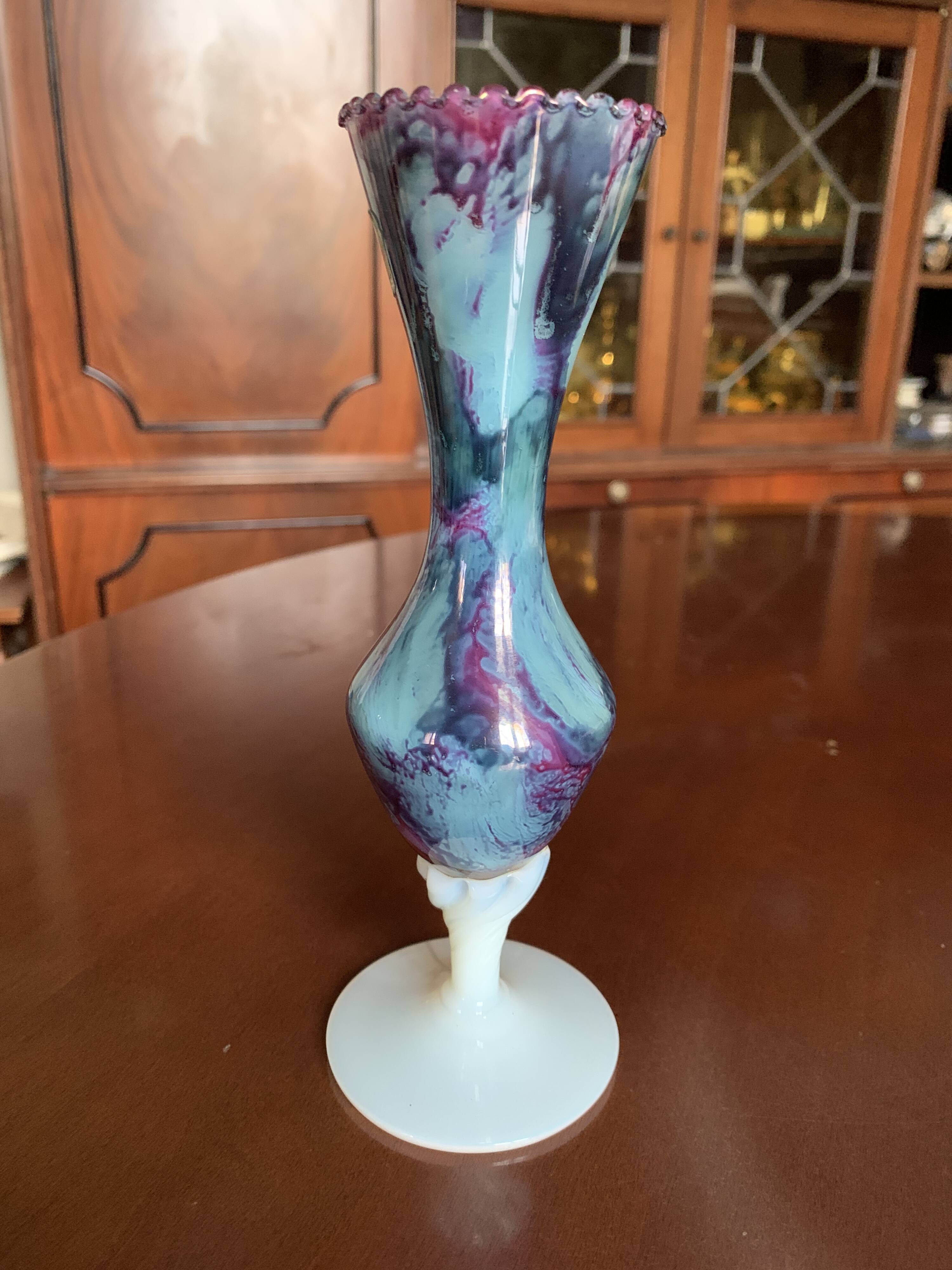 Italian blown glass soliflore vase