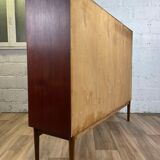 Enfilade vintage Scandinavian teak "highboard" sideboard, 60s