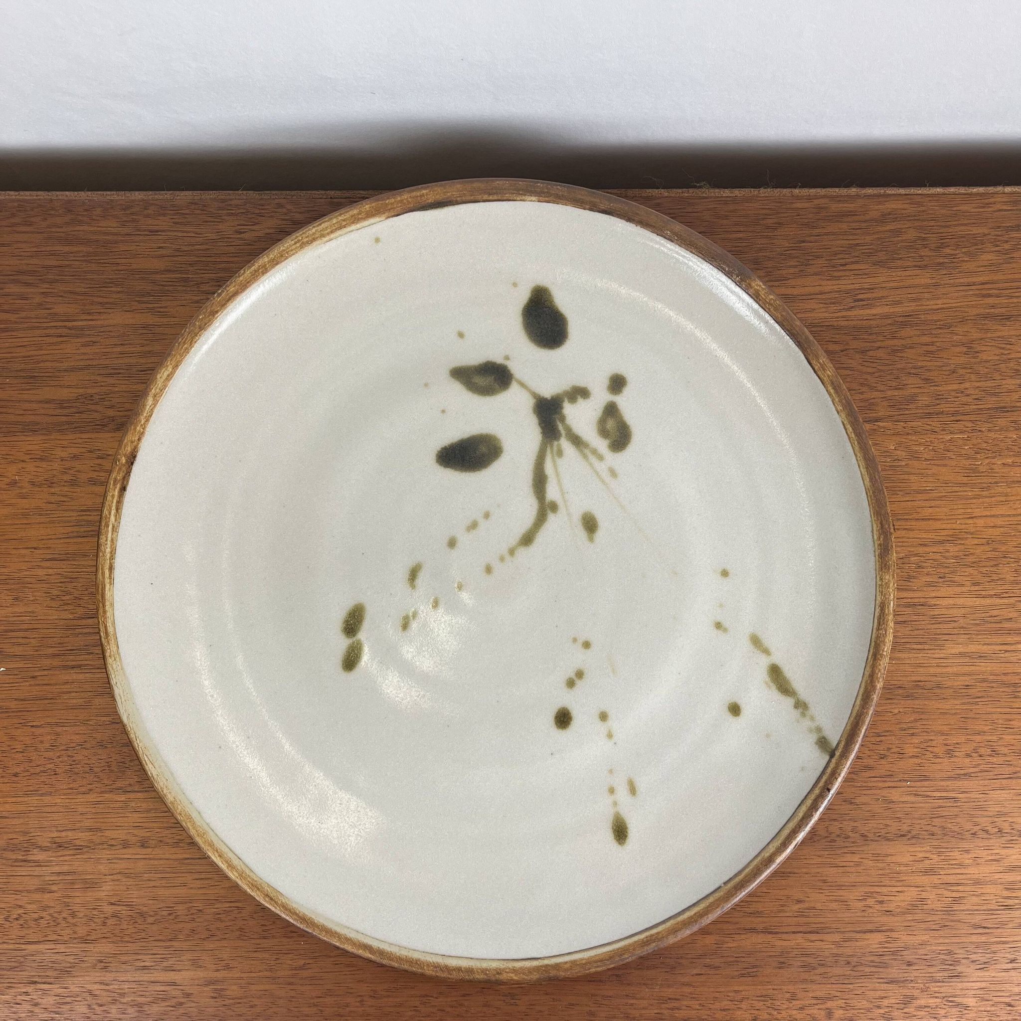 Plat rond / Plat à gateau  "La Colombe", 1950/60, Madeleine Brault