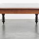 Bureau ancien en chêne anglais avec plateau en cuir