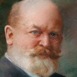 Pastel painting of a 19th century man's portrait