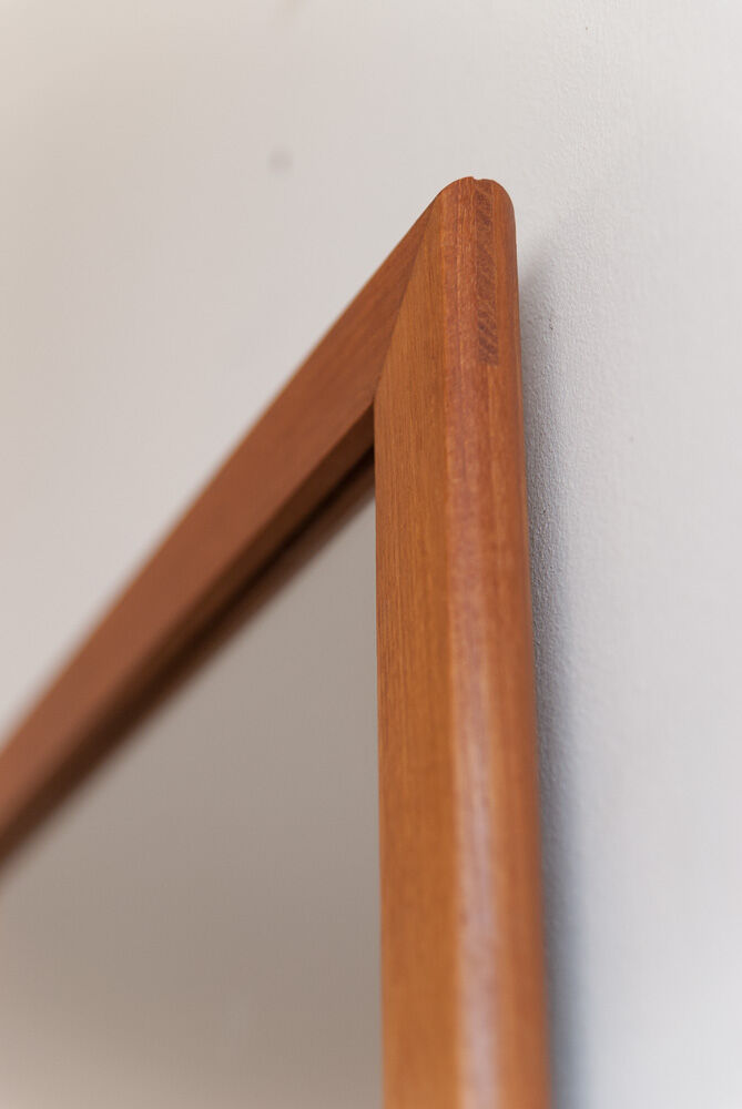 Scandinavian mirror in light teak