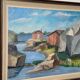 Swedish Oil on Canvas – “Coastline” by L. Österholm –  Dated 1964