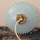 Vintage suspension lamp in blue opaline electrified to nine