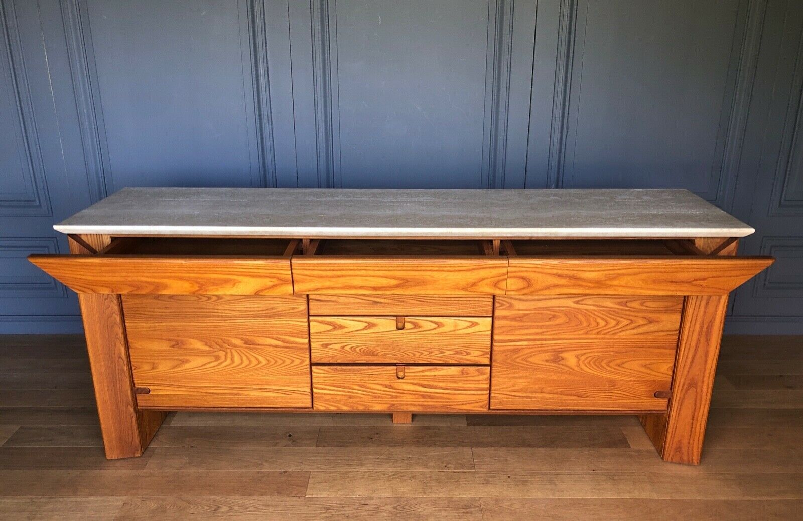 Sideboard seltz casaligne 3 drawers 2 doors granite casa