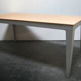 Table à manger en hêtre et aluminium Piet Hein Eek