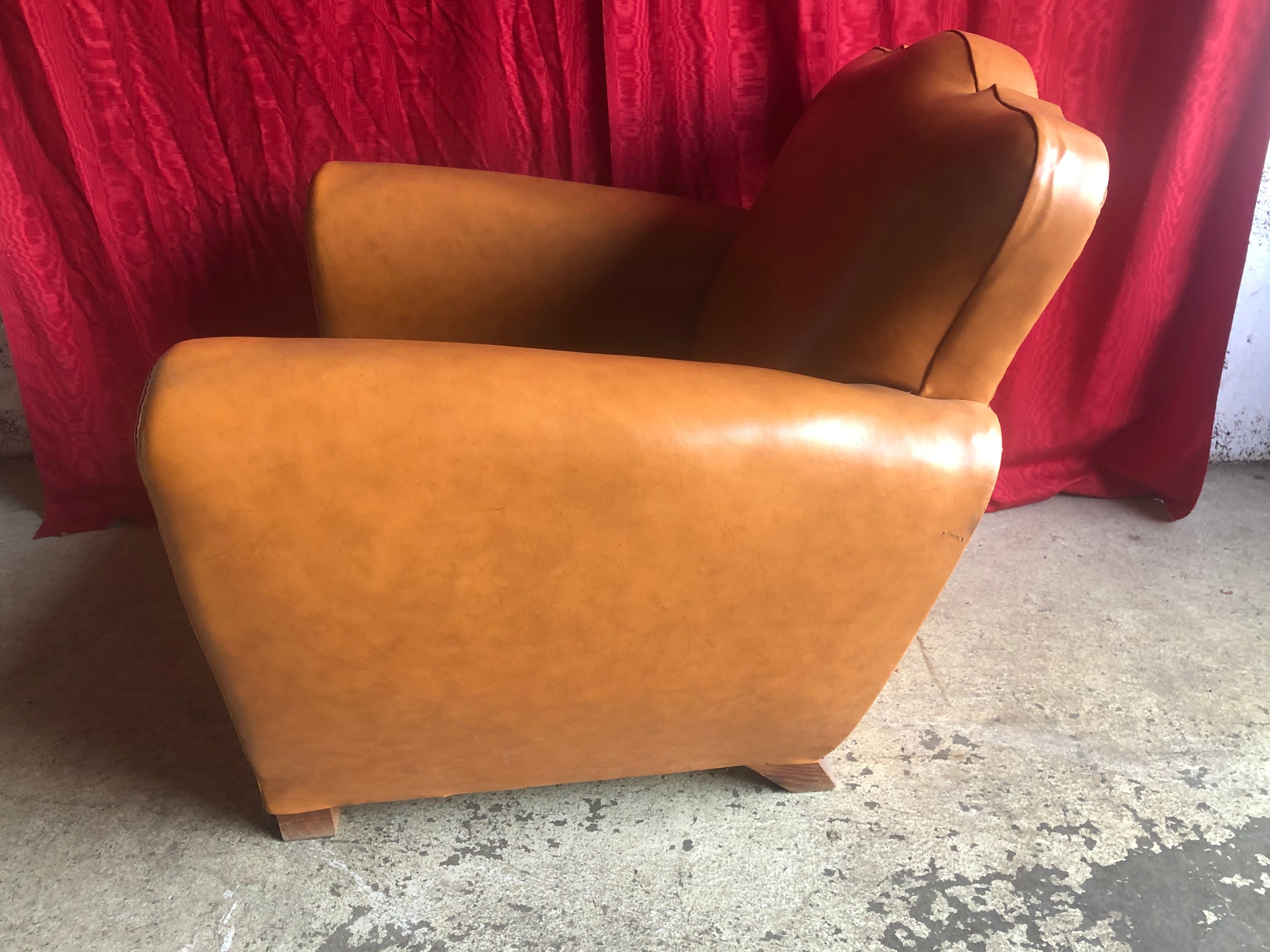 Pair of club armchairs