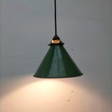 Old enamelled sheet metal lamp