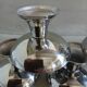 5 coupes à glace anciennes en inox