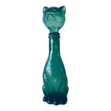 Vintage glass decanter in cat shape