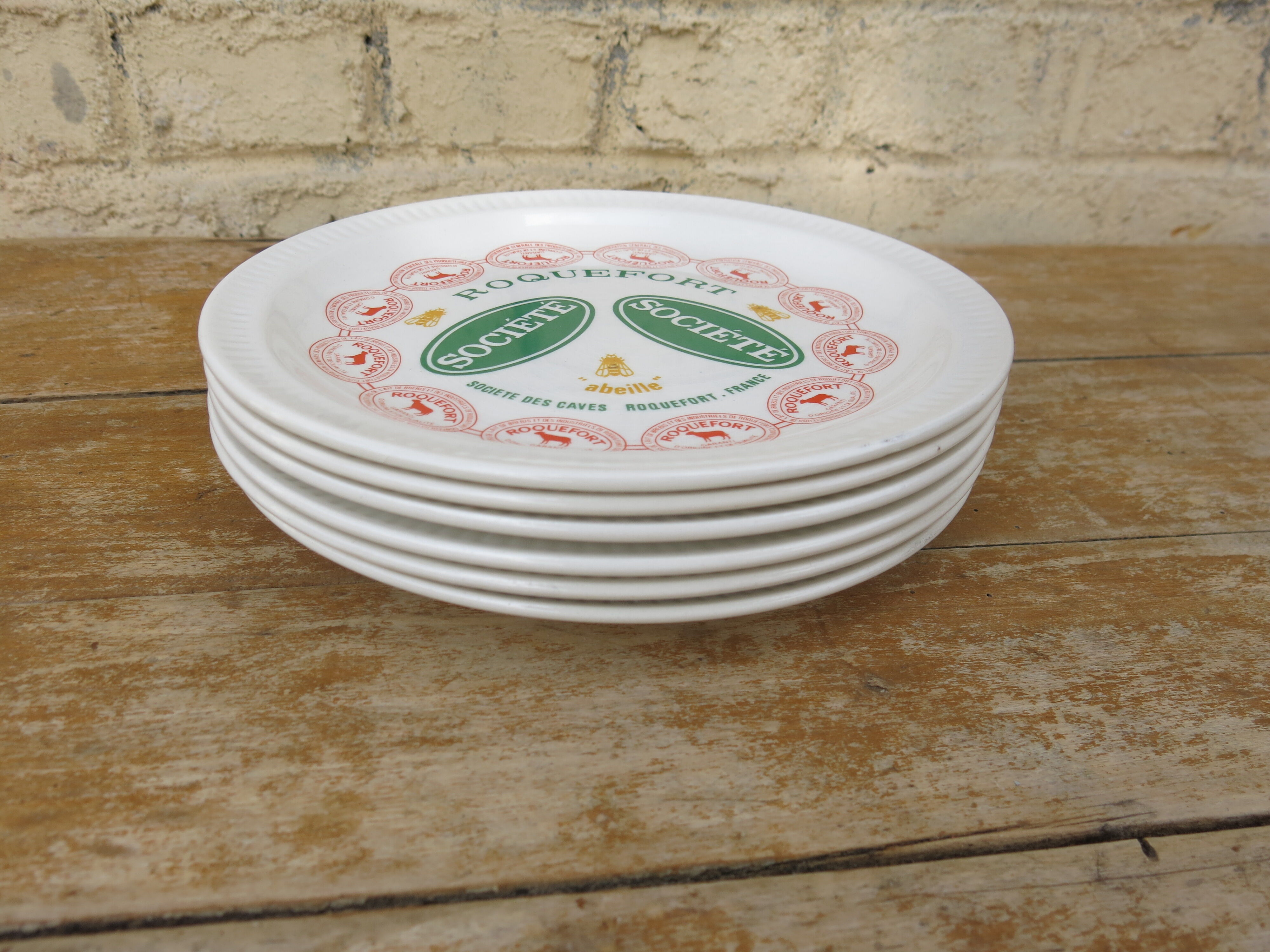 6 cheese plates from St Amand