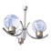 Light Blue Murano Glass Mod "Membrana" Chandelier by Toni Zuccheri