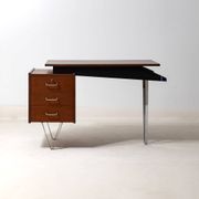 Floating minimalist hairpin desk by Nijkerk, 1950s