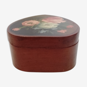 Hand-painted wooden jewelry box