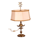 lampe à huile en bronze- 18° siècle - Espagne monté en lampe avec son abat-