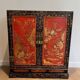 Lacquered Cabinet with Chinese Decorations, France, Art Deco, circa 1940