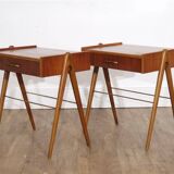 Pair of vintage Scandinavian teak bedside tables