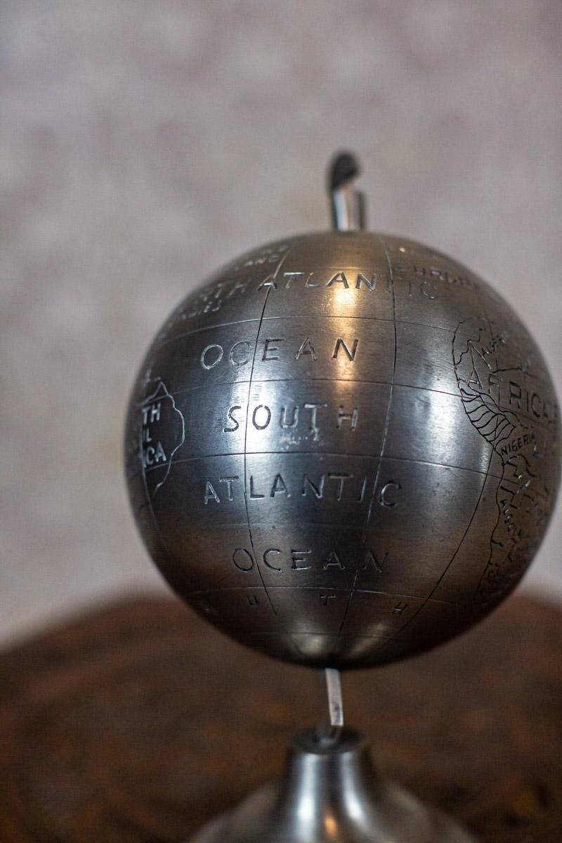 Vintage Decorative Metal Globe, 1950s