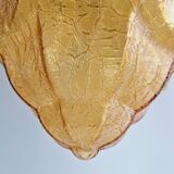 Art Deco pendant light in amber crackled glass, 1920s-30s